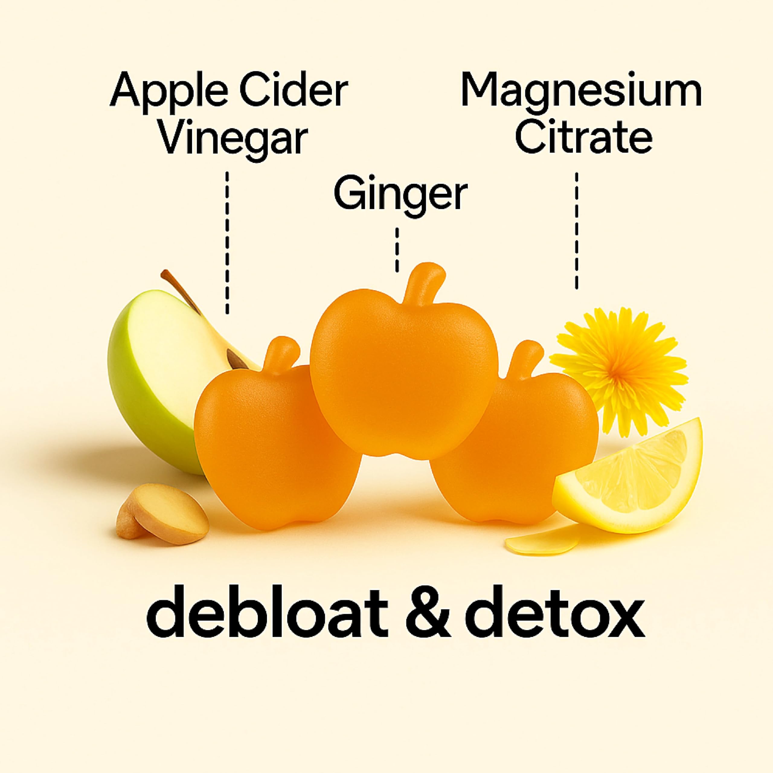 Gummies displayed on a clean white background