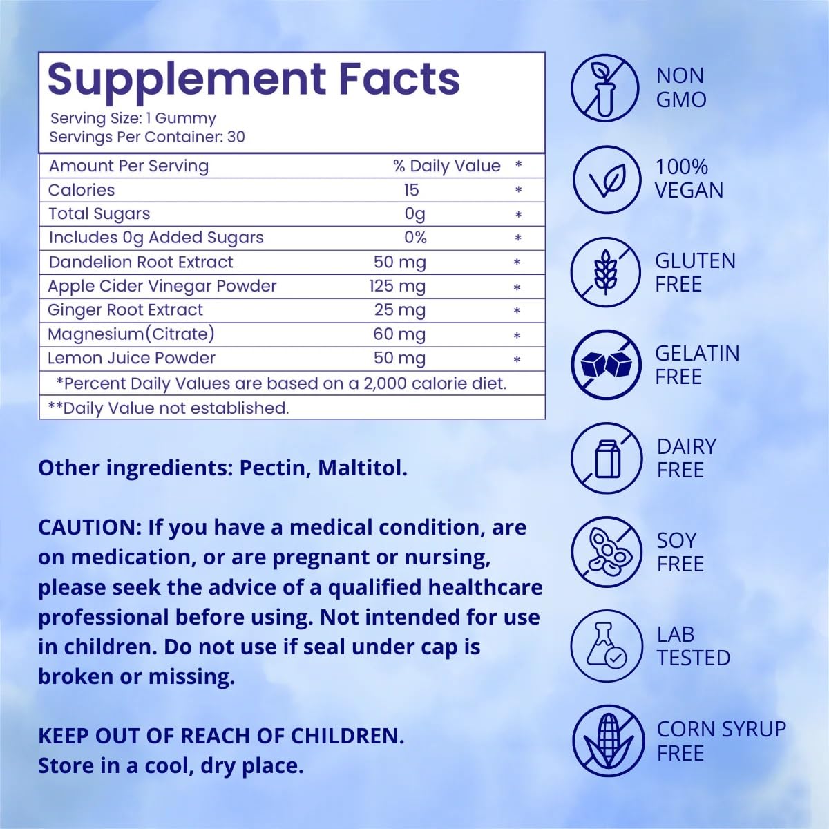 Product shot emphasizing sugar-free formulation