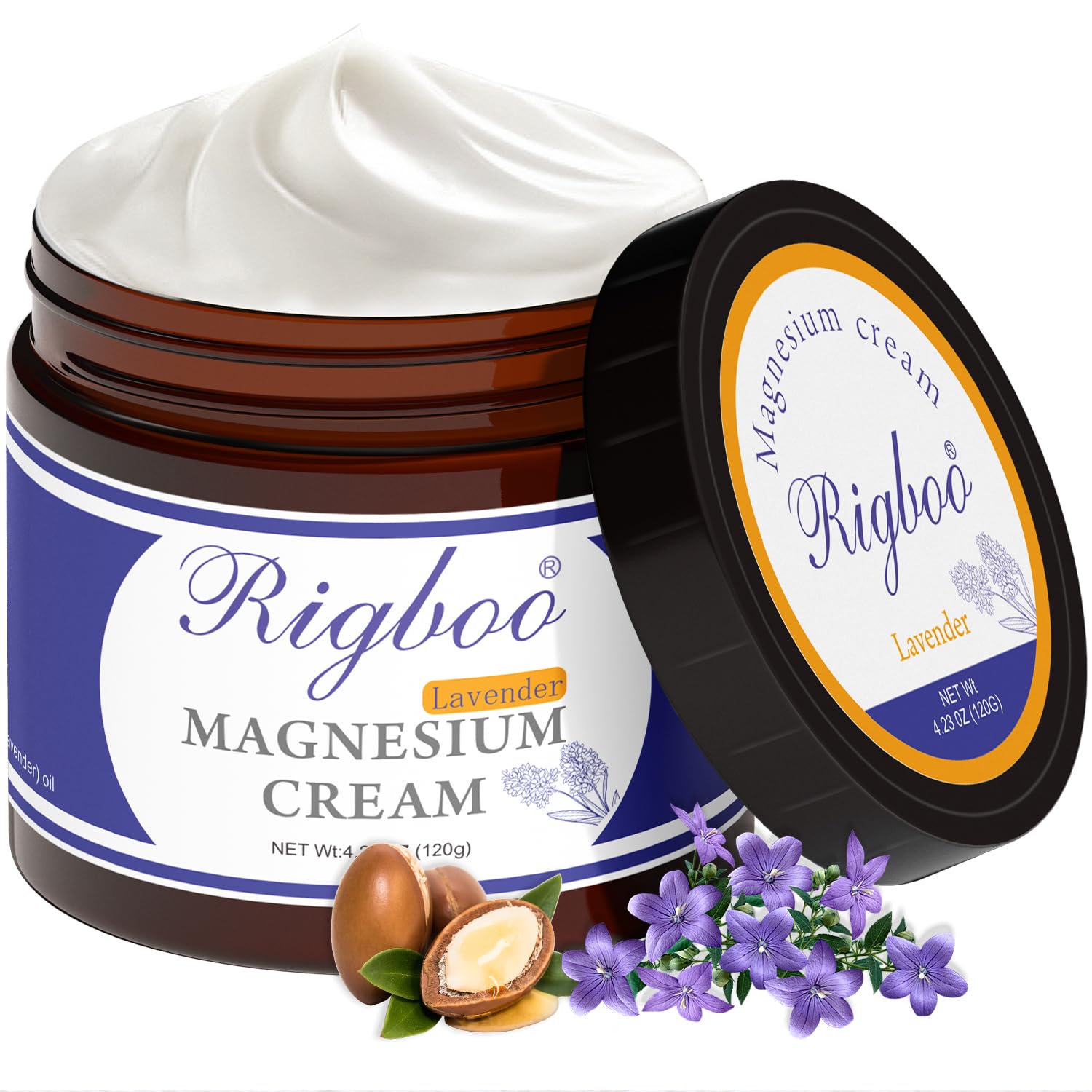 RIGBOO Magnesium Lotion bottle with Lavender scent