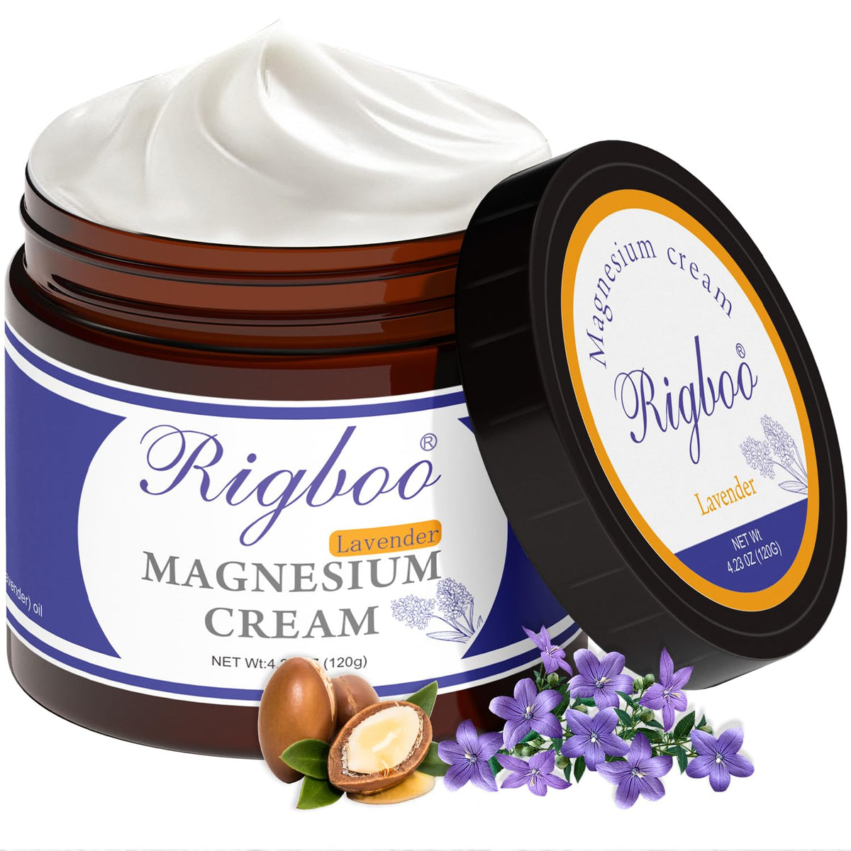 RIGBOO Magnesium Lotion bottle with Lavender scent