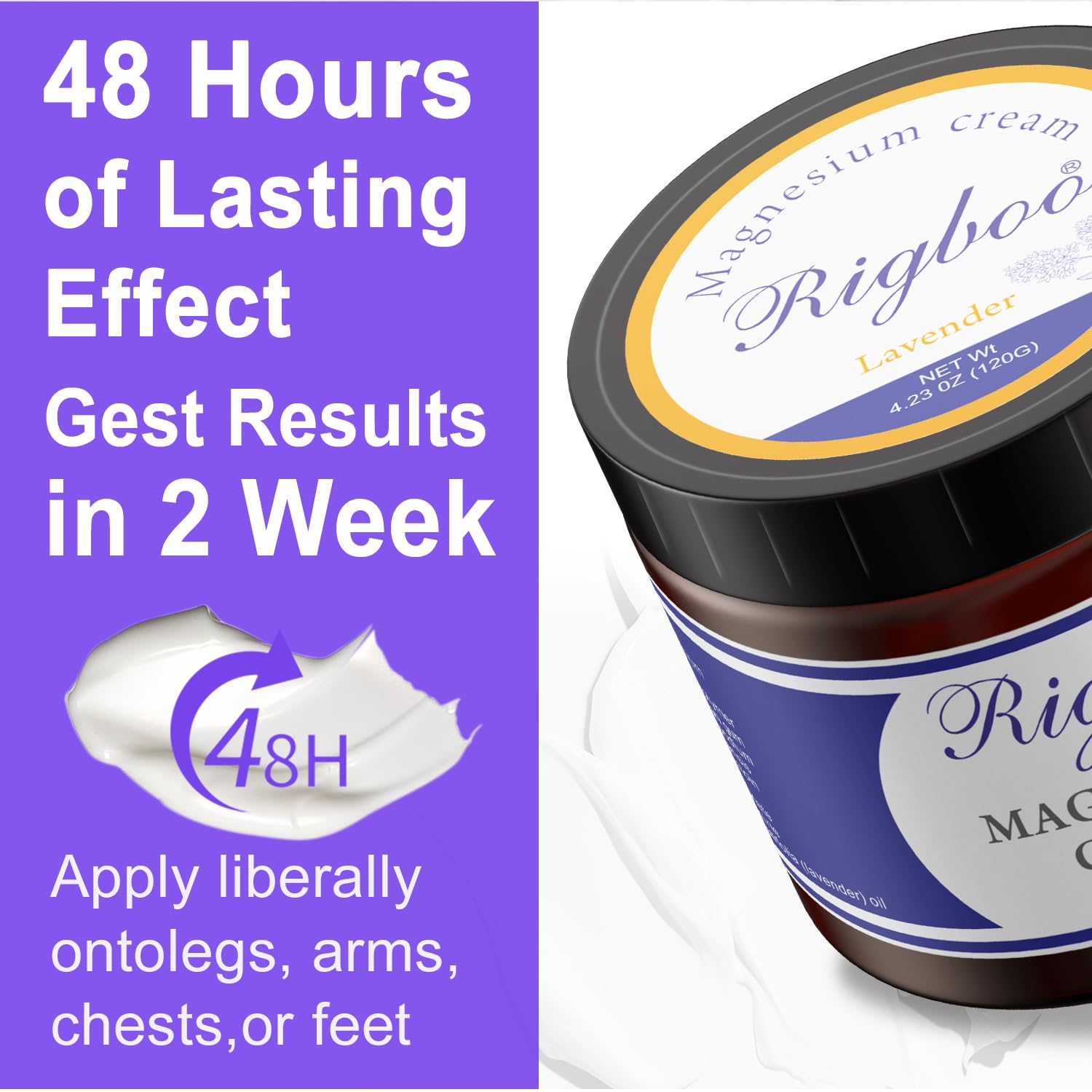 Illustration emphasizing 260mg magnesium chloride per teaspoon