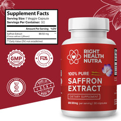 Saffron heart health support capsules