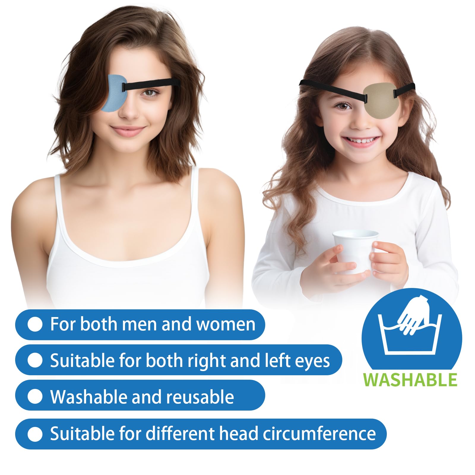 Back design with 3D grooves on RIKEYO eye patch