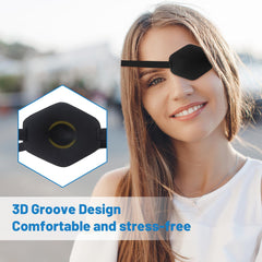 Elastic strap and adjustable buckle on RIKEYO eye patch