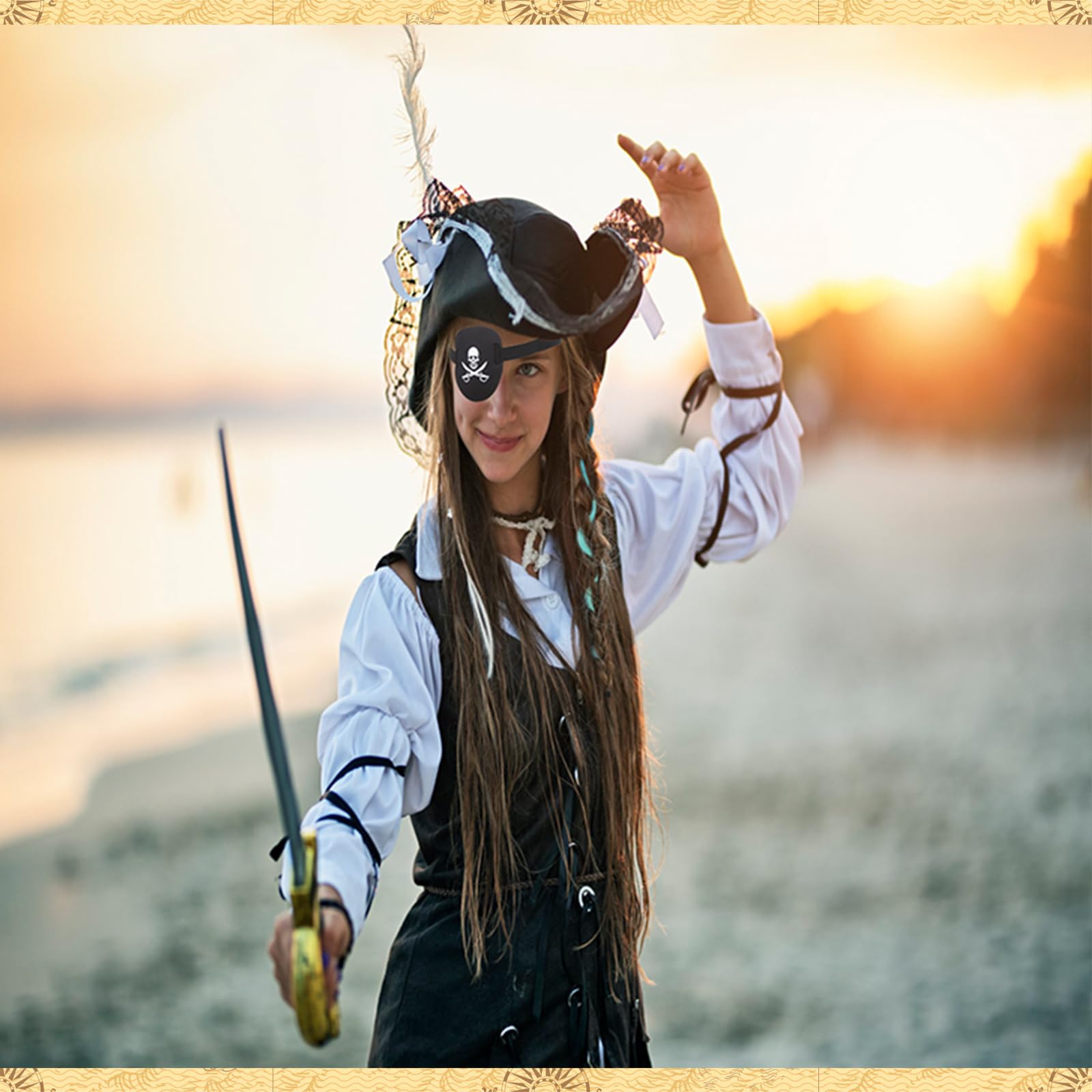 Two-piece RIKEYO eye patch set for adults and kids