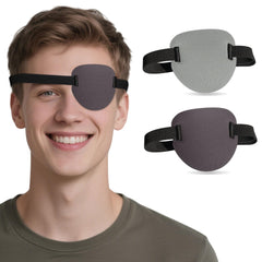 RIKEYO 3D eye patch dark grey two-pack