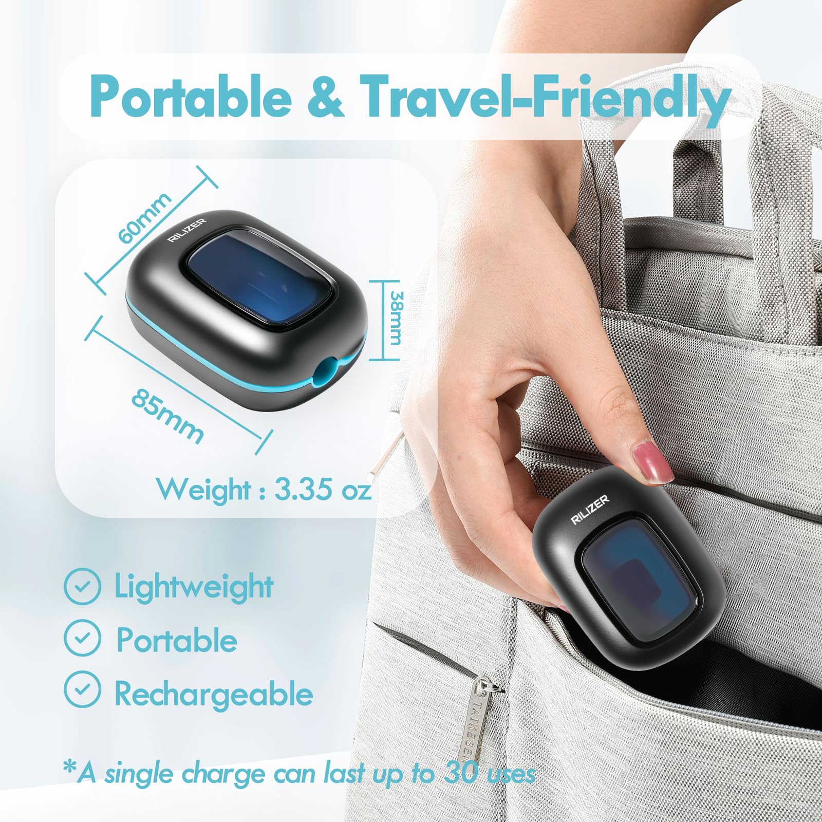 Fits most toothbrush sizes including electric heads