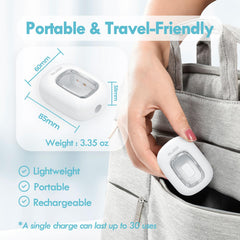 Removable plastic piece adjusts fit for larger toothbrush heads