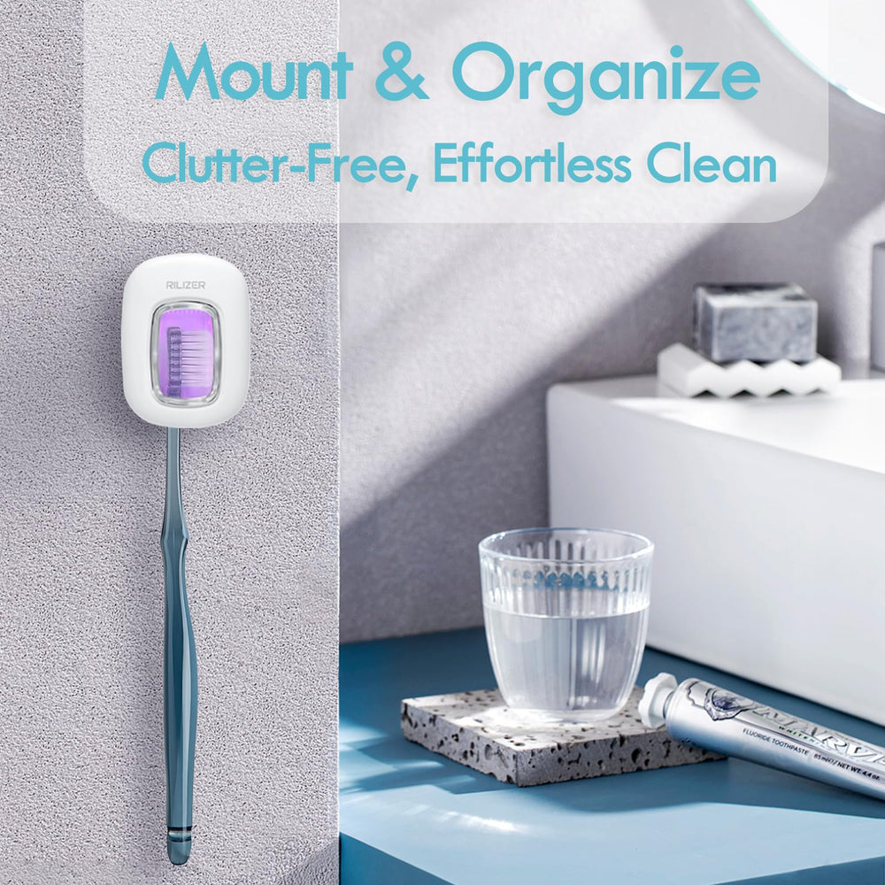 Portable travel-friendly toothbrush sanitizer case (3.3oz, 3.2 inches)