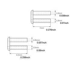 Rimless eyeglasses rubber plug - 2.0mm (kit component)
