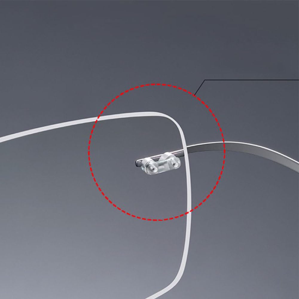 Repair kit for rimless eyeglasses with rubber plugs