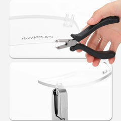 Installation pliers for rimless glasses assembly