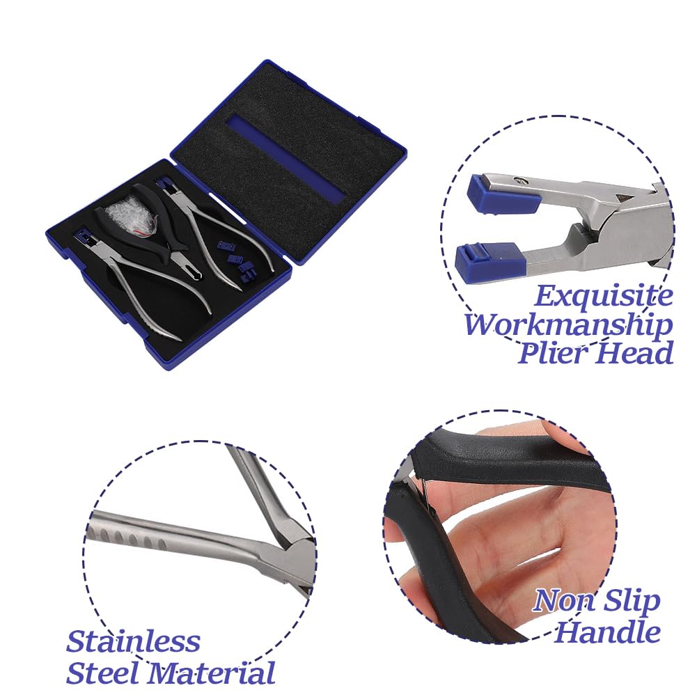 Blue case with eyeglass repair tools