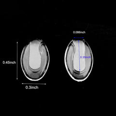 Rimless glasses nose pads on frame