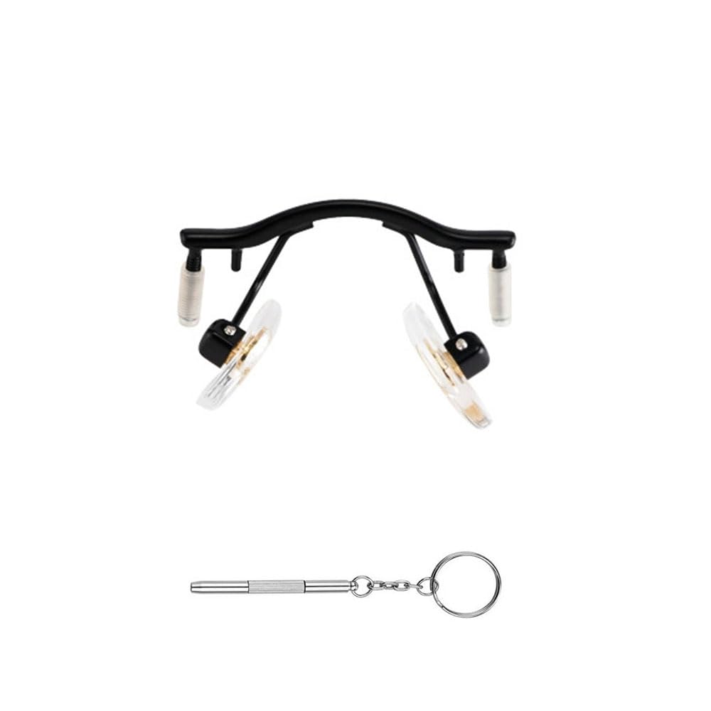 Rimless glasses nose bridge repair piece in black
