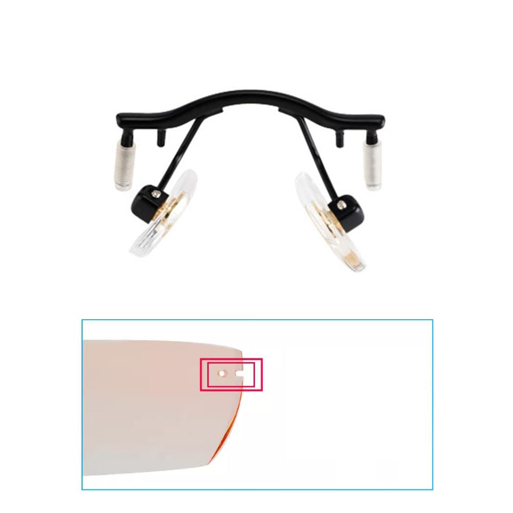 Nose pads and screws for rimless glasses repair