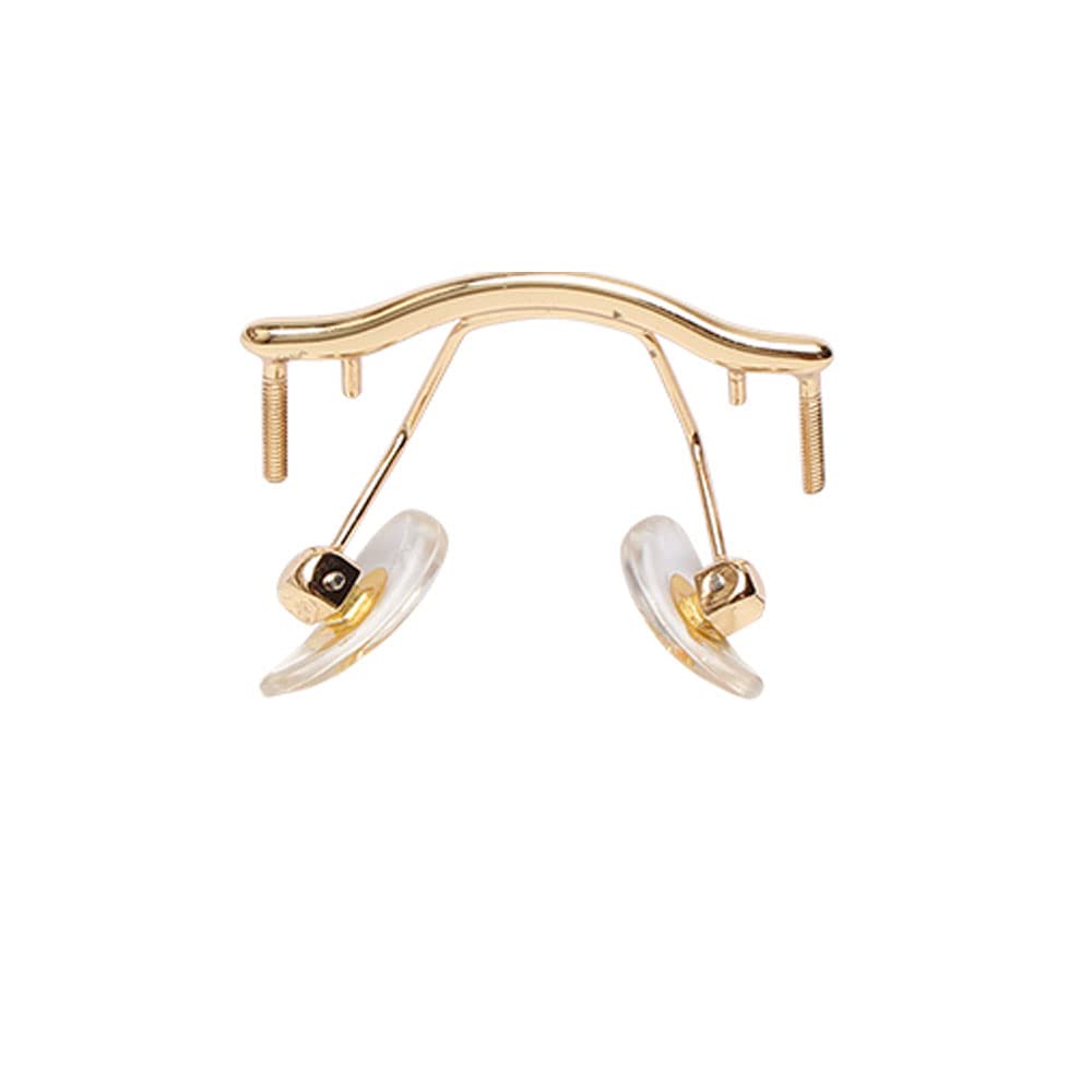 Gold rimless glasses nose bridge kit - front view