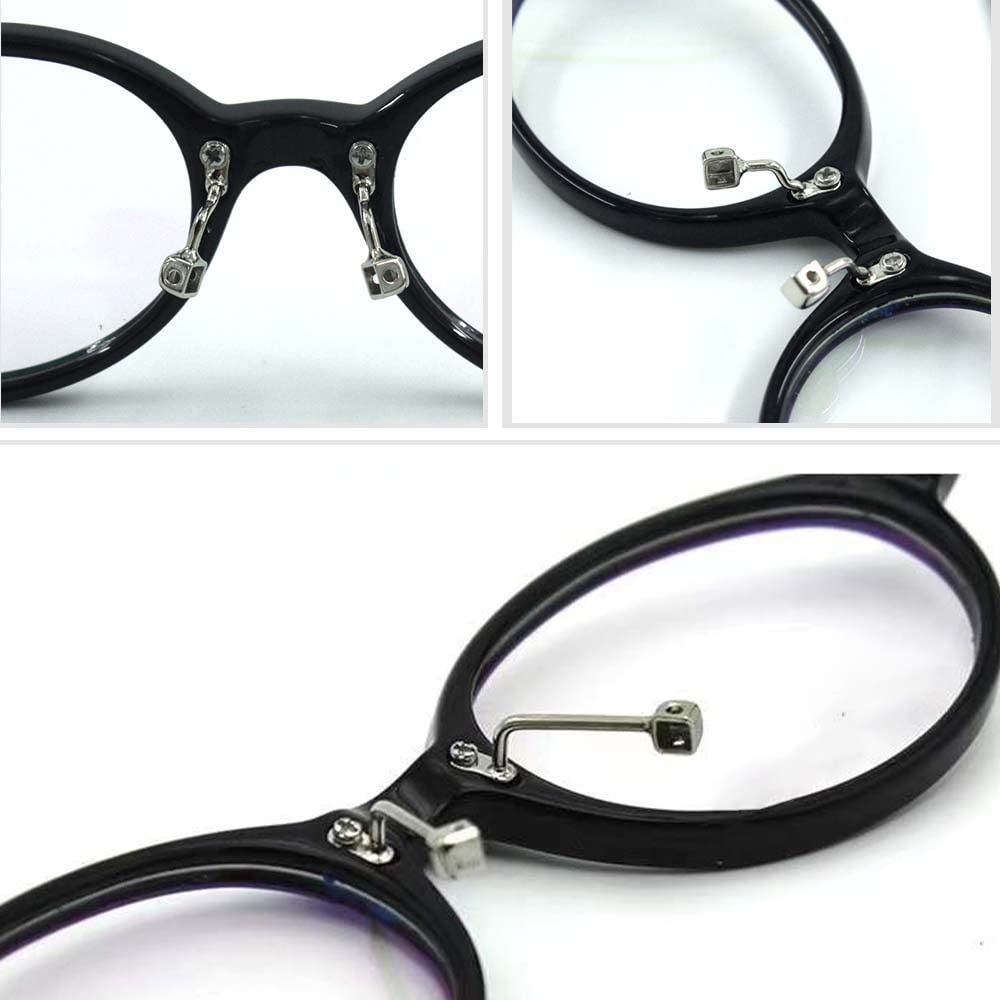 Nose pad arm for rimless glasses