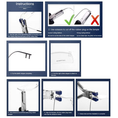 Close-up of eyeglass repair pliers for rimless frames