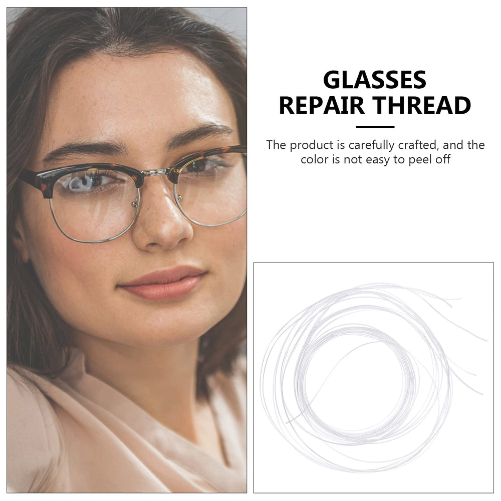 Transparent cord holder for rimless eyewear