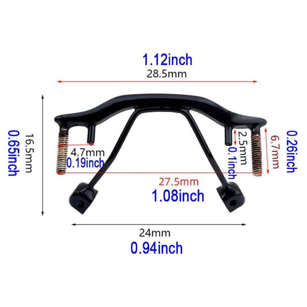 Rimless glasses nose bridge with screws