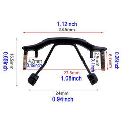 Rimless glasses nose bridge with screws