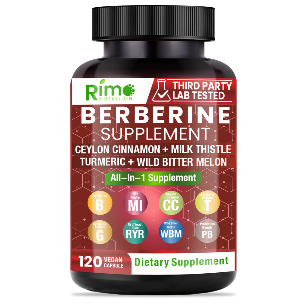 Rimo Nutrition Berberine with Ceylon Cinnamon - 120 Capsules