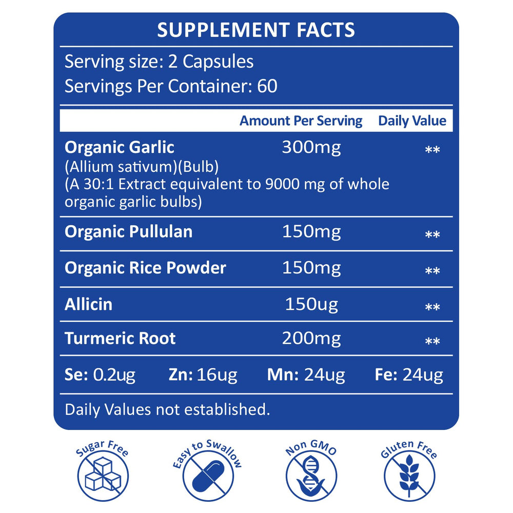 Odorless vegan garlic capsules