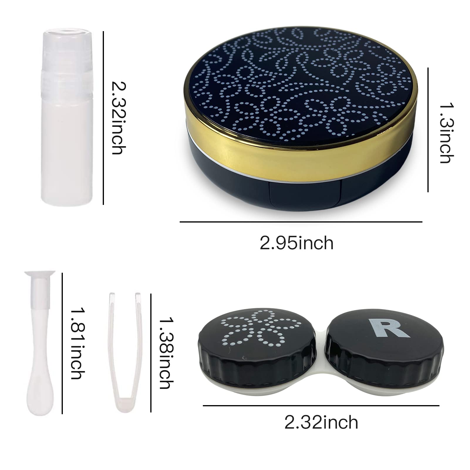 Liquid bottle, tweezers, and applicator included in the kit