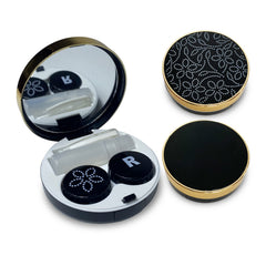 Rinetics 2-Pack Travel Contact Lens Case Kit with built-in mirror - front view