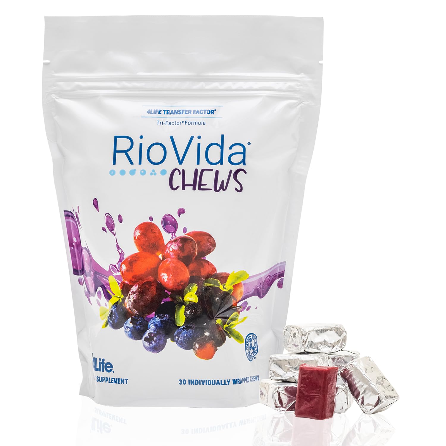 RioVida Chews bottle and packaging