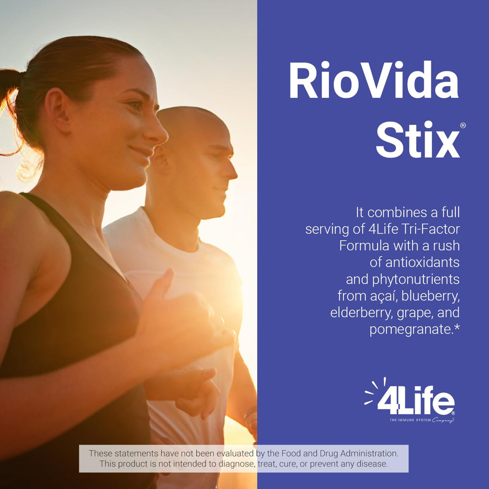 Single-serving stick packets for RioVida Stix