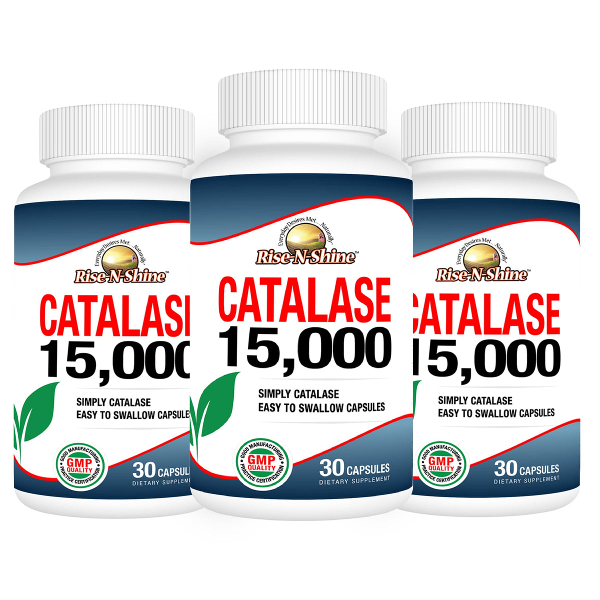 Rise-N-Shine Catalase 15,000 bottle front view
