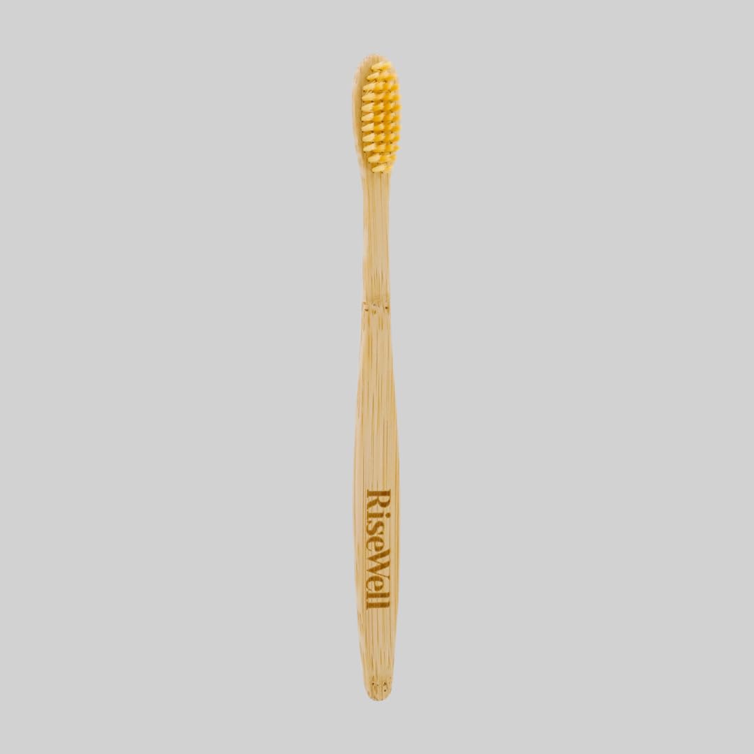 Recyclable kraft-paper packaging for RiseWell Bamboo Toothbrush