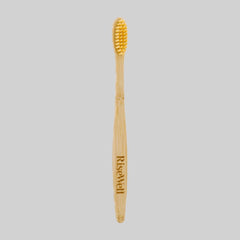 Recyclable kraft-paper packaging for RiseWell Bamboo Toothbrush