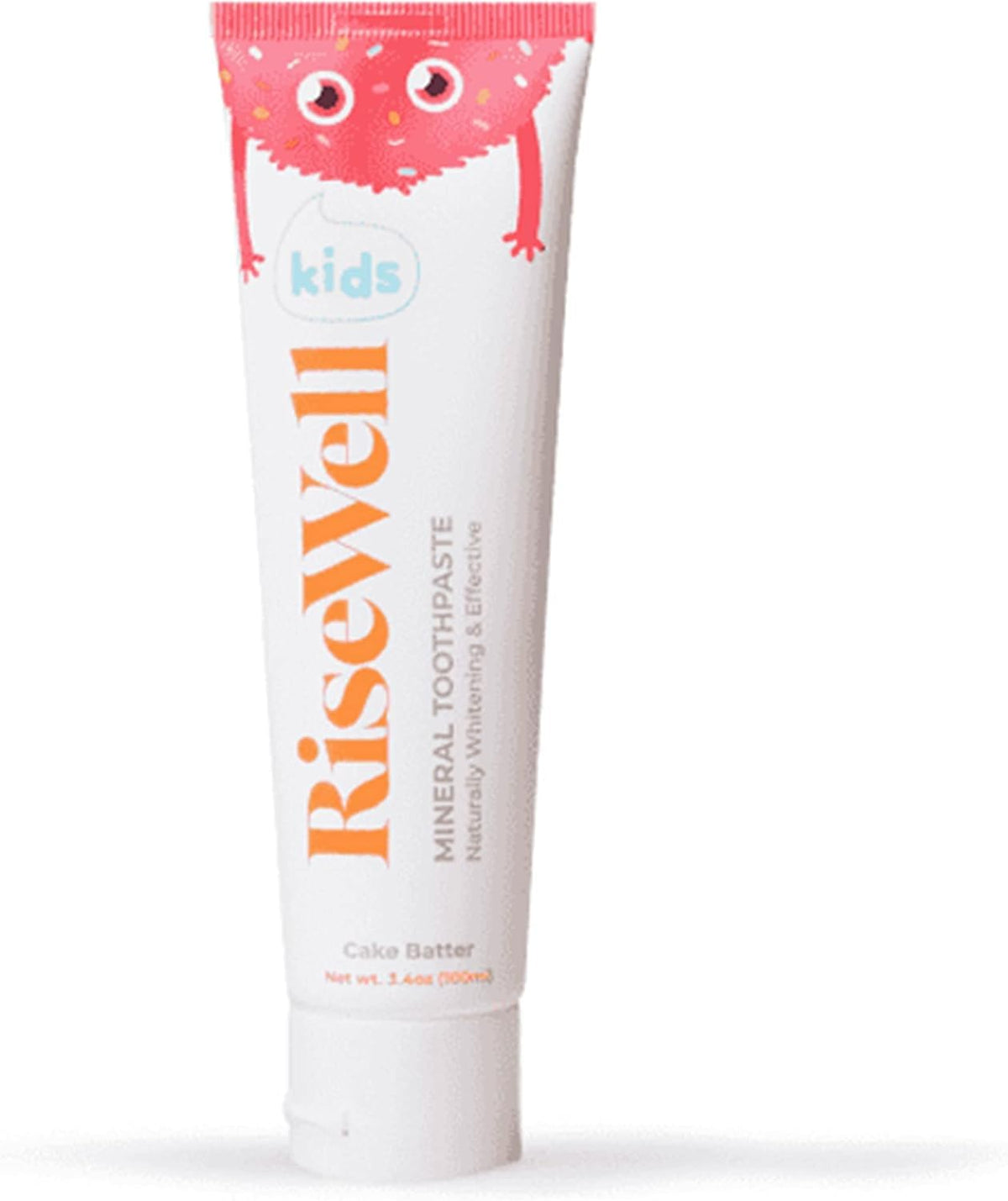 RiseWell Kids Mineral Toothpaste cake batter flavor container