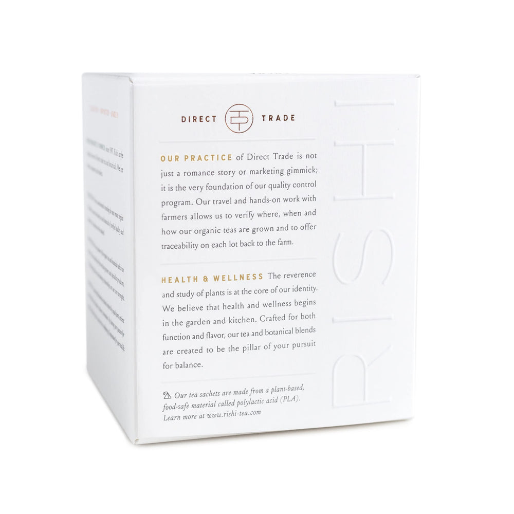 Cup of brewed Rishi Chamomile Medley Tea