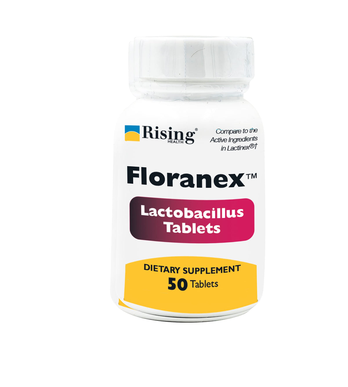 Rising Health Floranex 50-count probiotic tablets bottle