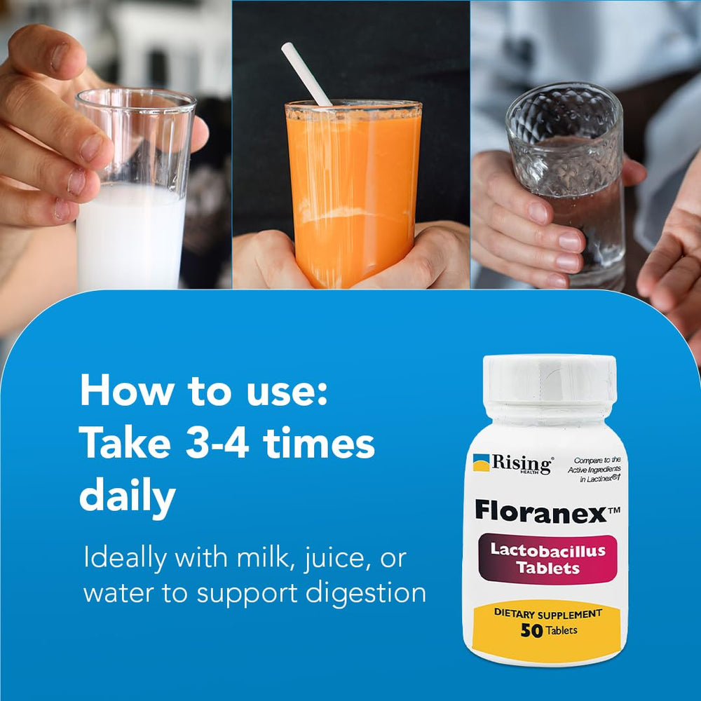 Floranex tablets ingredients panel