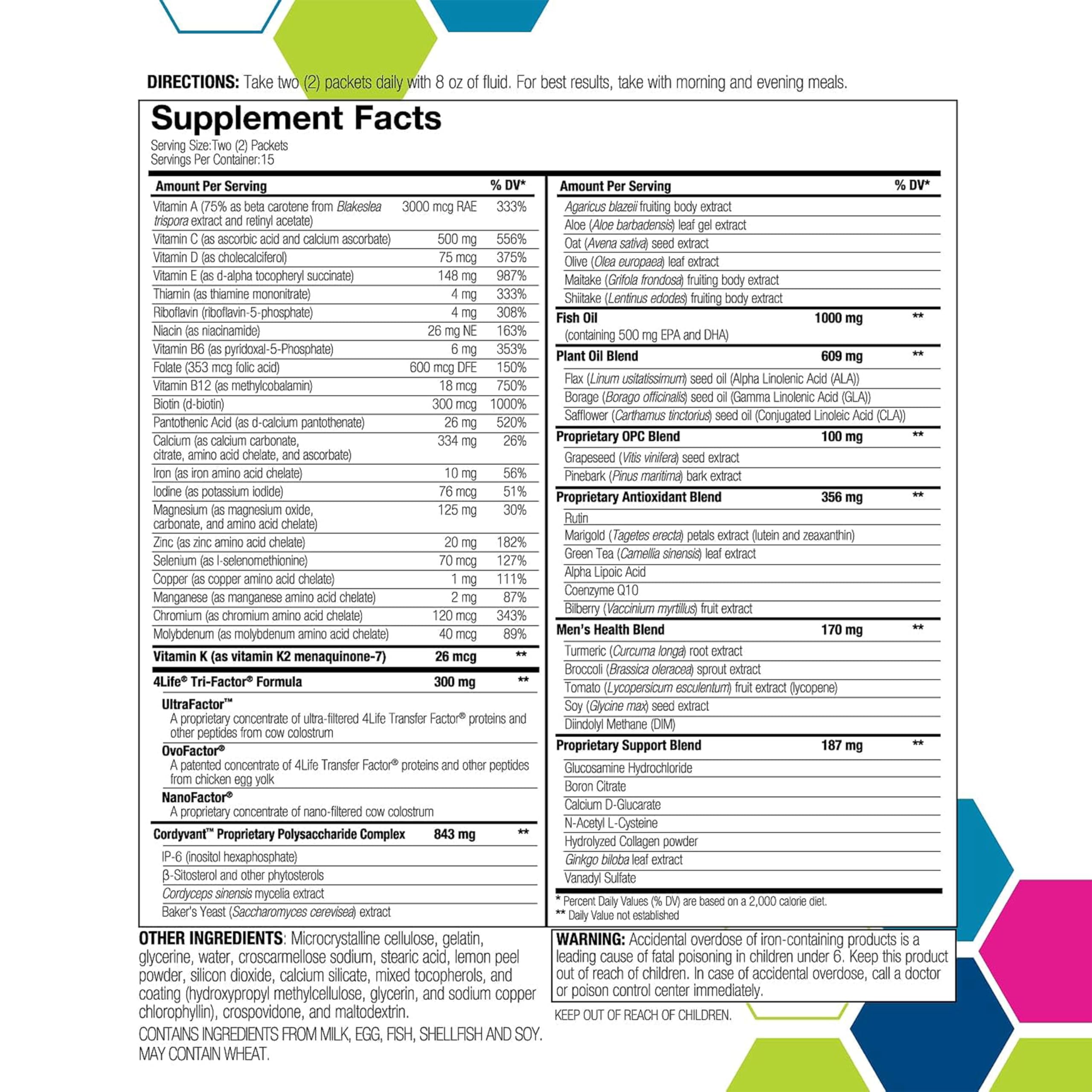 Single RiteStart Men daily packet close-up