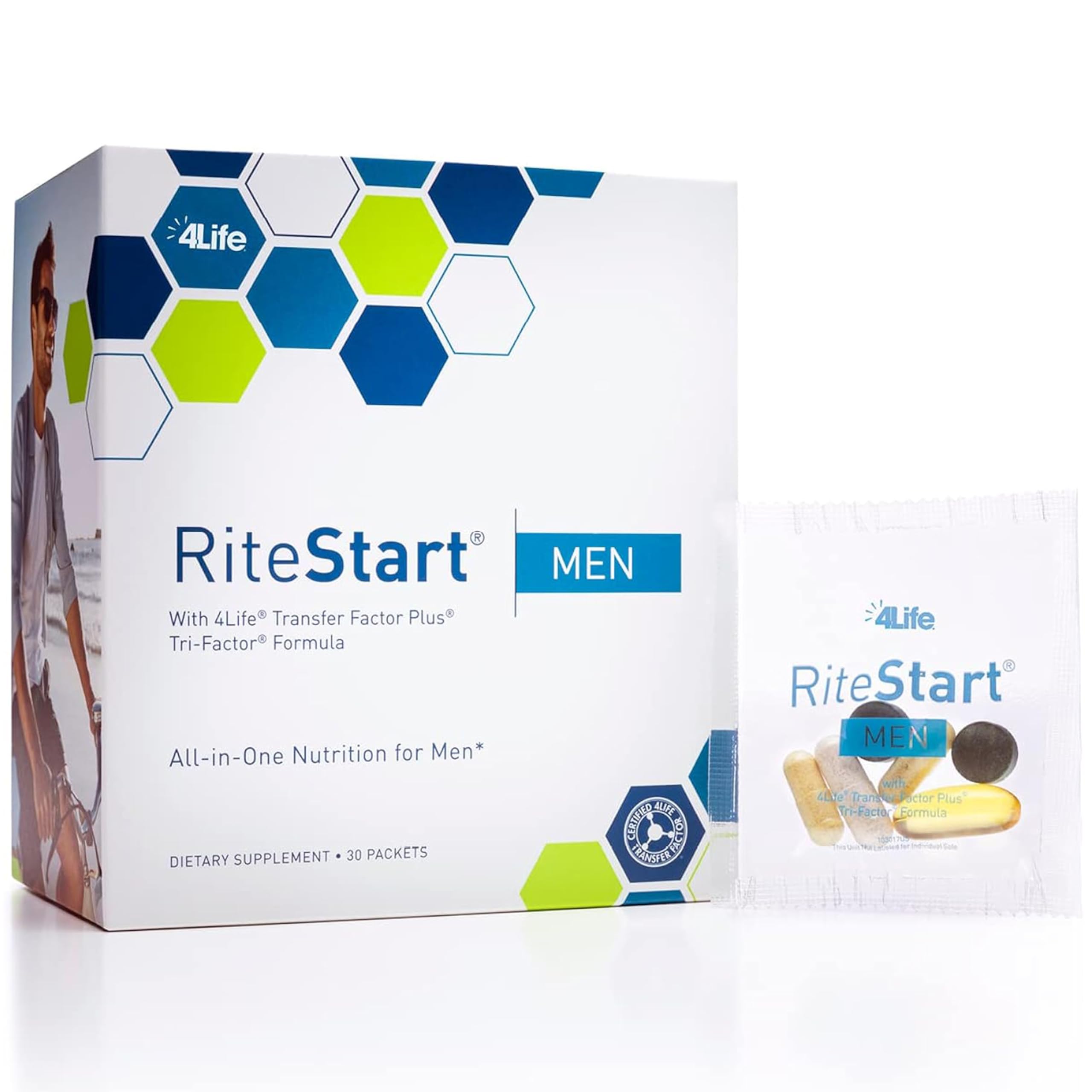 4Life RiteStart Men daily nutritional pack packaging