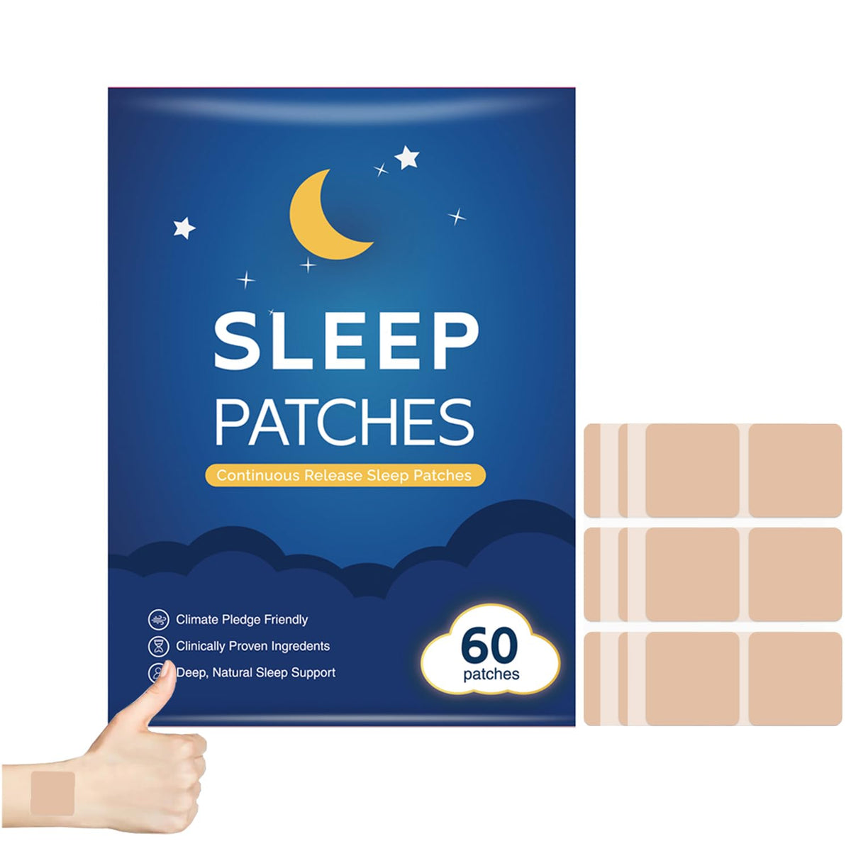 Front view of RITPDWP Sleep Patches 60-pack