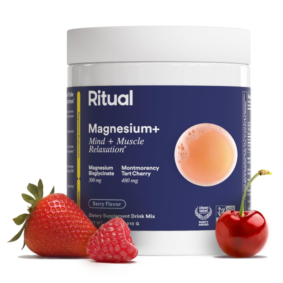 Ritual Magnesium+ Drink Mix Tart Cherry flavor bottle