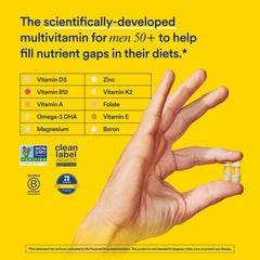 Ritual Multivitamin for Men 50+ nutrition label