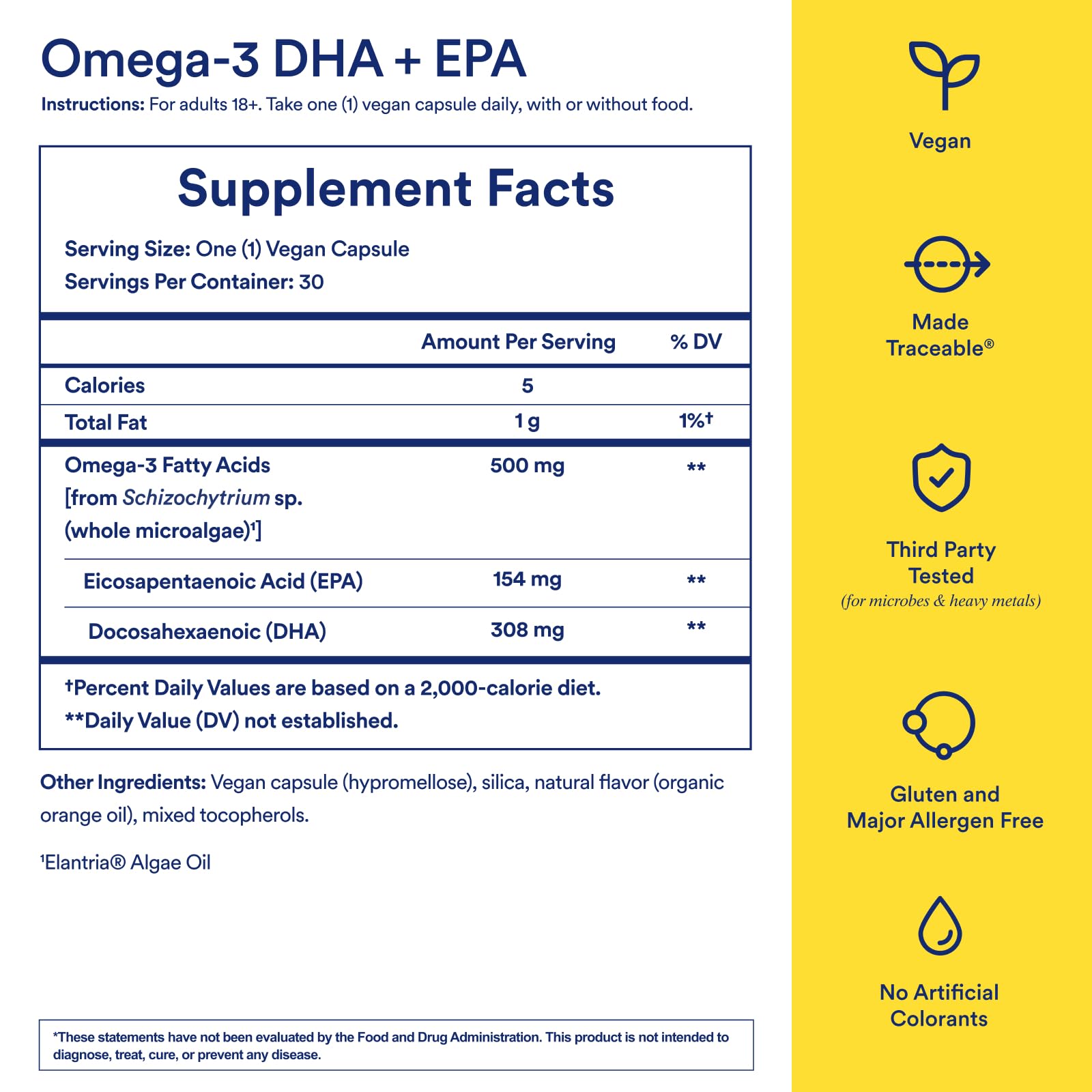 Omega-3 DHA and EPA in 2:1 ratio