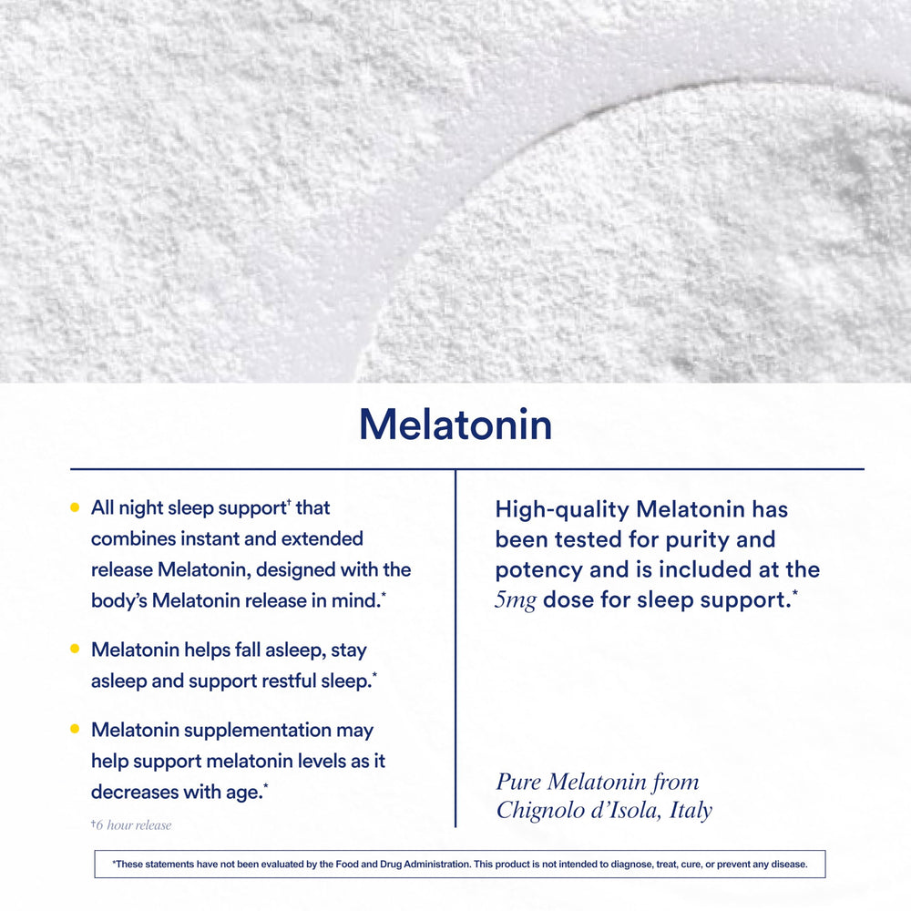 Italy-made Melatonin testing and purity seal