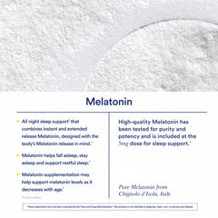 Italy-made Melatonin testing and purity seal