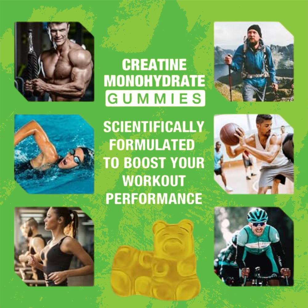 Active adults taking gummies during workout for focus and endurance
