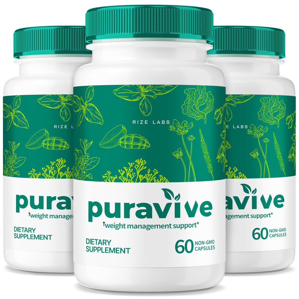 Front view of Puravive weight loss capsules bottle (180 count)