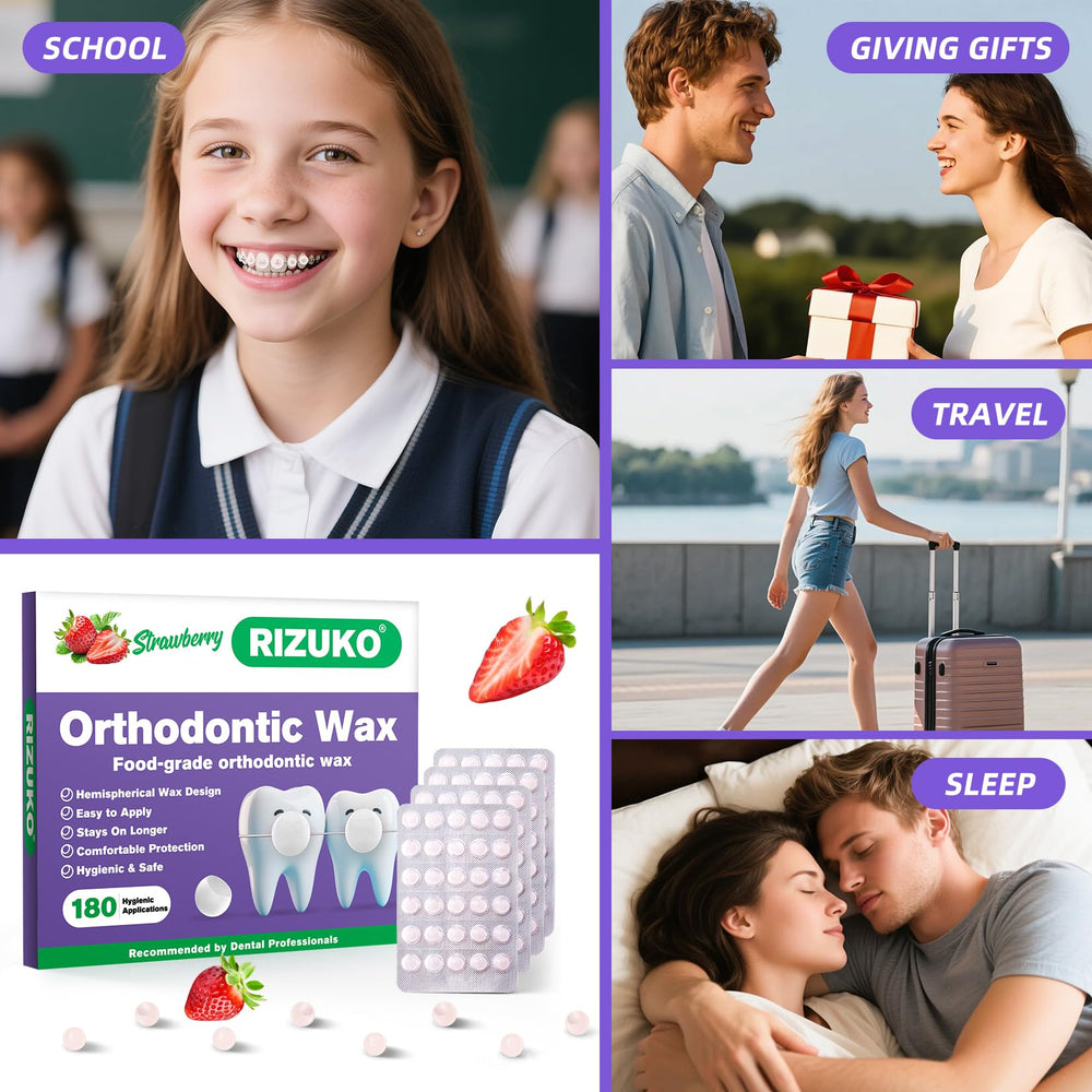 Box of Rizuko orthodontic wax dots for braces protection